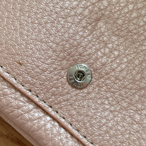 ❤️ Fendi Seleria Pink Leather Zipper Wallet Pouch - Picture 10 of 10